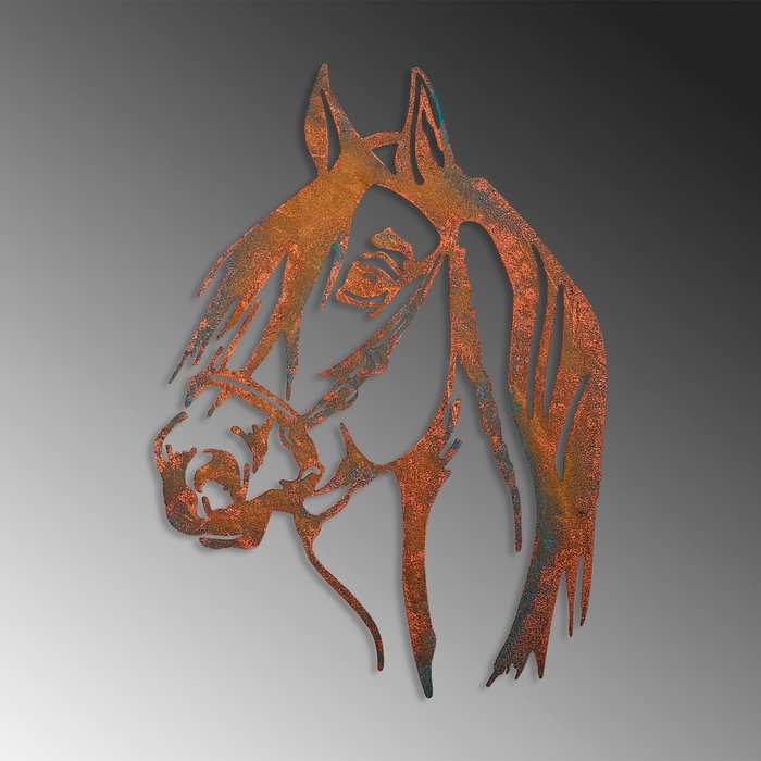 Wallity Horse - 1 Escultura de Pared de Metal Multicolor